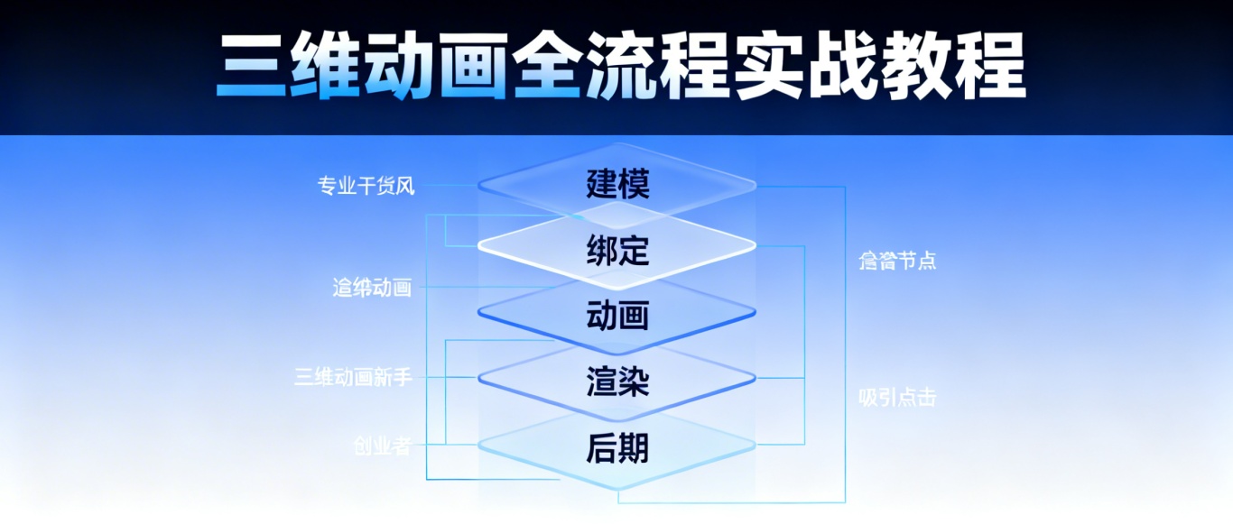 三維動畫制作全流程拆解，從建模到渲染一步不踩坑