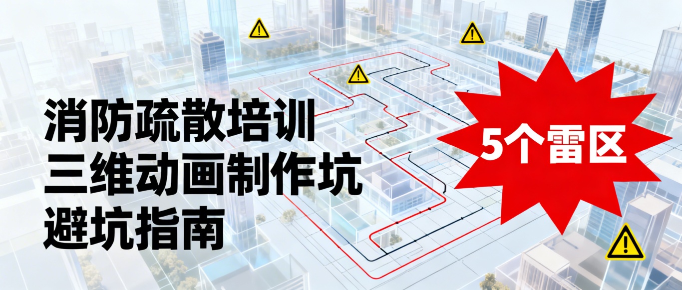 消防疏散培訓三維動畫制作最容易踩的5個雷區(qū)